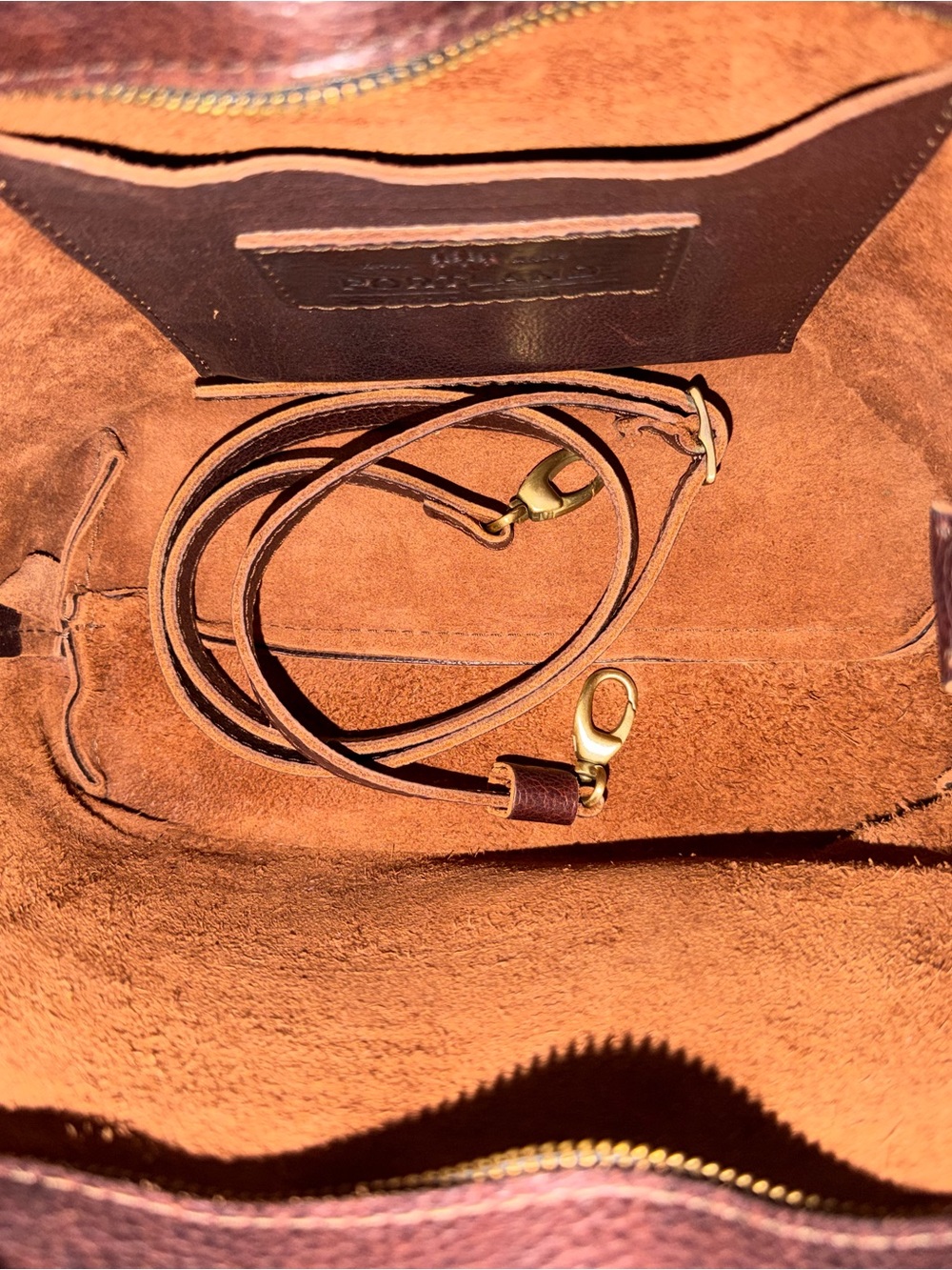 Medium ZIPPER Crossbody Tote - Coldbrew - Picture 3 of 4